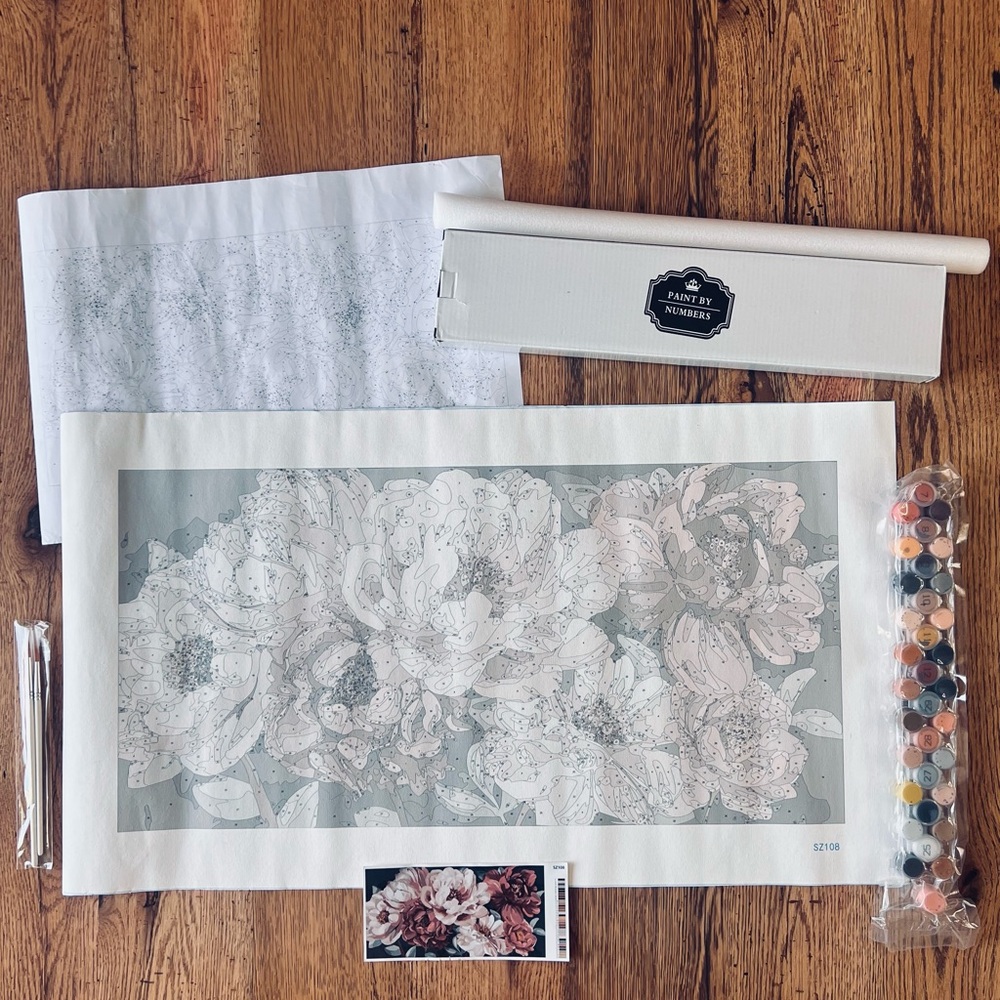 Floral Paint by Numbers Kit